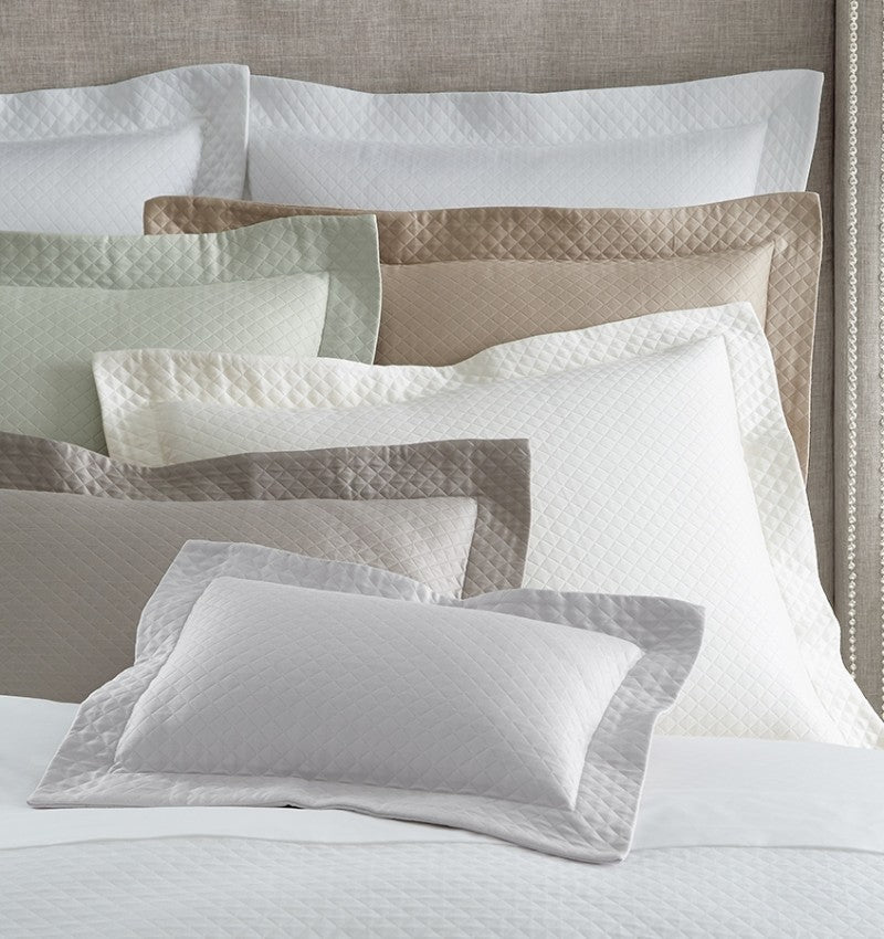 SFERRA Bari Coverlet features a diamond pique pattern with lustrous sheen and a softly finished hand.