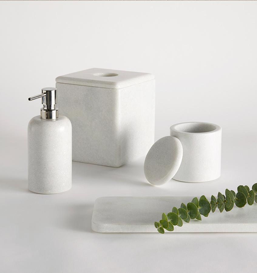 Velina Marble Storage Jar