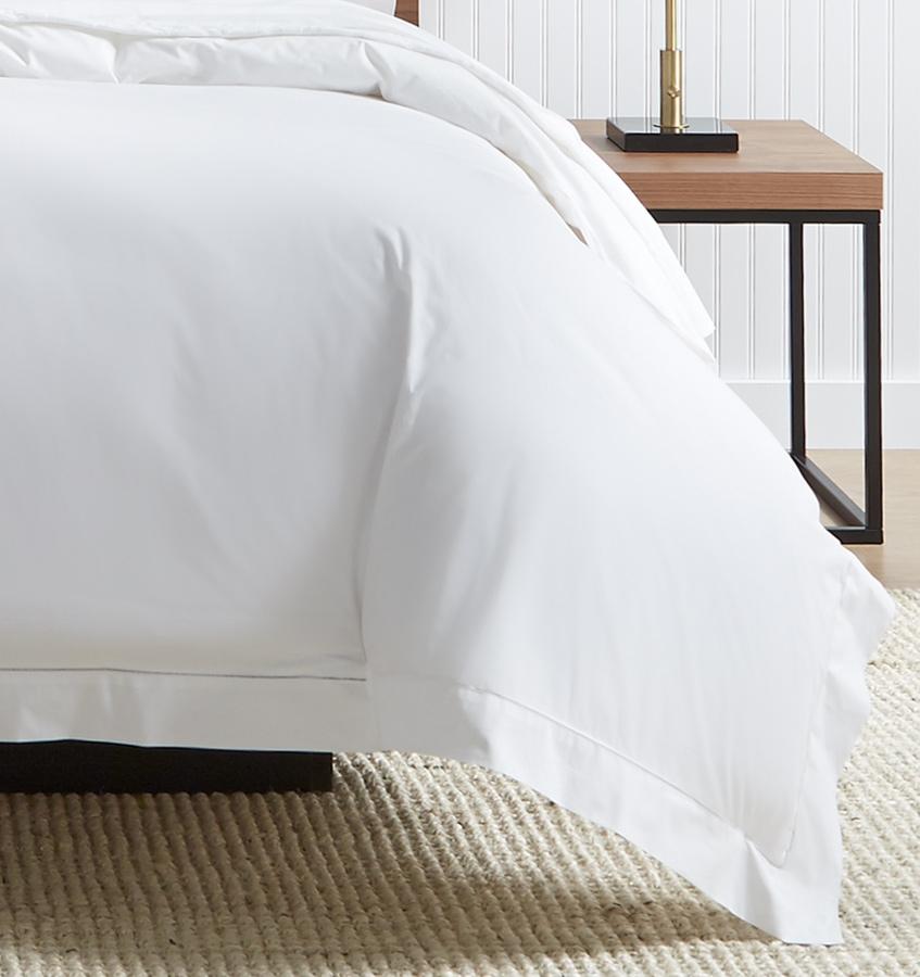 Analisa Duvet Cover in White is a best-selling cotton percale bedding at SFERRA.